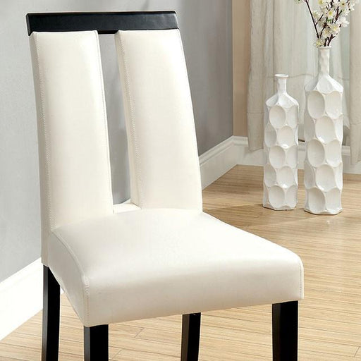 Luminar Black/White Side Chair (2/CTN) - The Mattress Center (Fresno,CA)