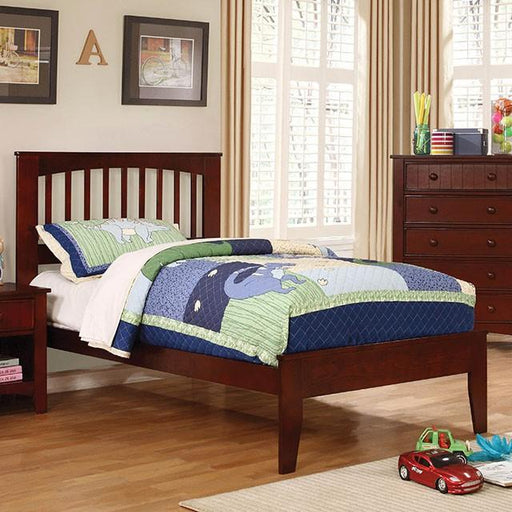 Pine Brook Cherry & White Full Bed - The Mattress Center (Fresno,CA)