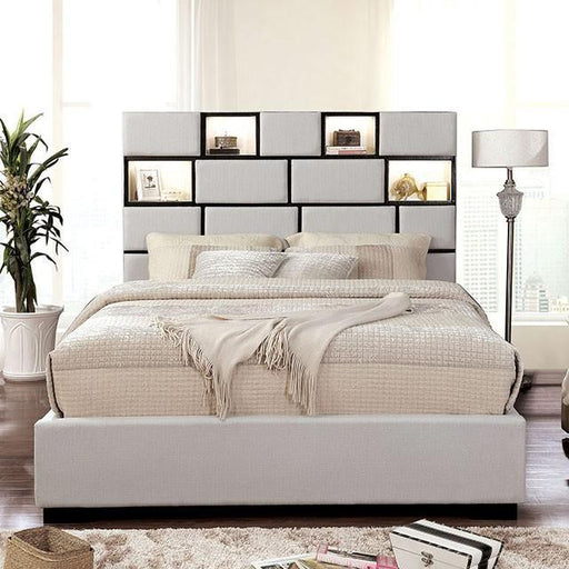 Gemma Beige/Black Cal.King Bed - The Mattress Center (Fresno,CA)