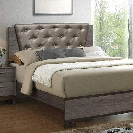 MANVEL Two-Tone Antique Gray Queen Bed - The Mattress Center (Fresno,CA)