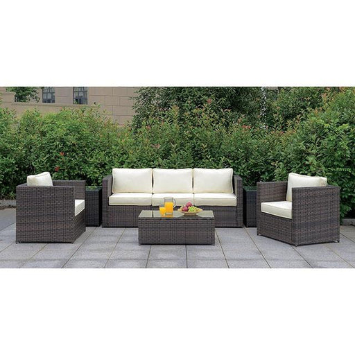 Ilona Brown/Beige Arm Chair - The Mattress Center (Fresno,CA)