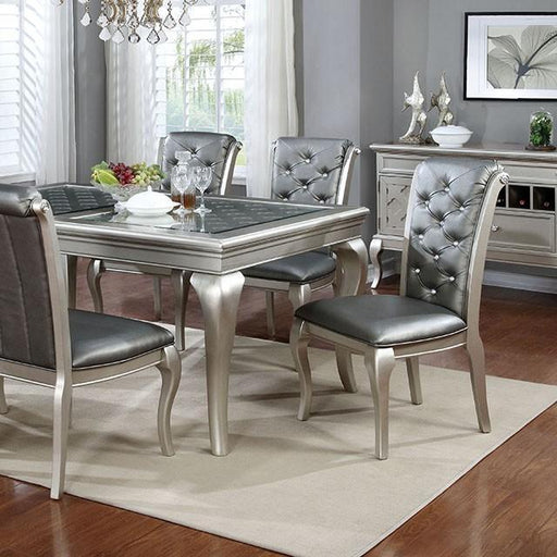 Amina Champagne Dining Table - The Mattress Center (Fresno,CA)
