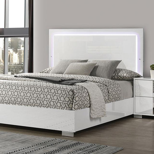 Sinistra E.King & Queen Bed White, Black & Beige - The Mattress Center (Fresno,CA)