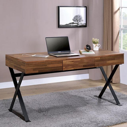 Tensed Sand Black Desk - The Mattress Center (Fresno,CA)