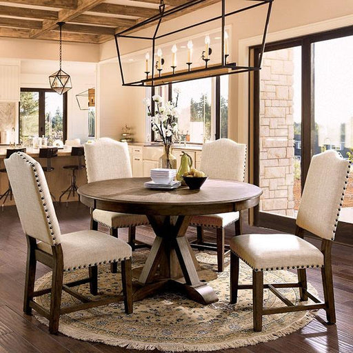 Julia Light Oak Round Dining Table - The Mattress Center (Fresno,CA)