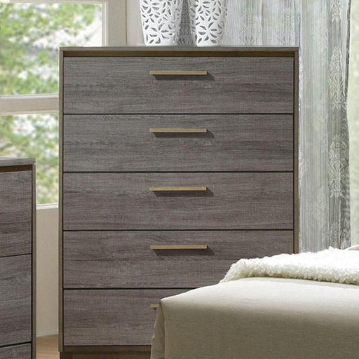 MANVEL Two-Tone Antique Gray Chest - The Mattress Center (Fresno,CA)