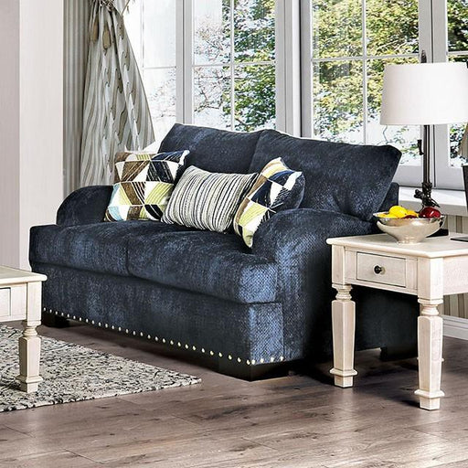 Jayda Navy Love Seat - The Mattress Center (Fresno,CA)