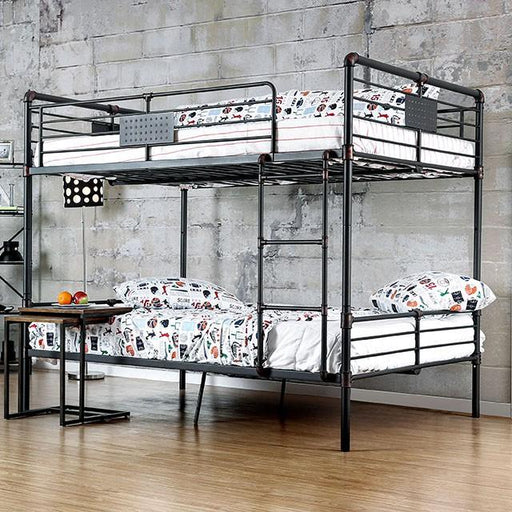 Olga I Antique Black Full/Full Bunk Bed - The Mattress Center (Fresno,CA)