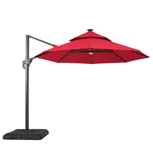 Nuti 10 Ft Round Umbrella w/ LED Light + 37" Large Base - The Mattress Center (Fresno,CA)