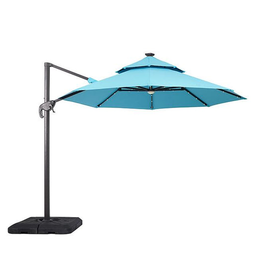 Nuti 10 Ft Round Umbrella w/ LED Light + 37" Large Base - The Mattress Center (Fresno,CA)