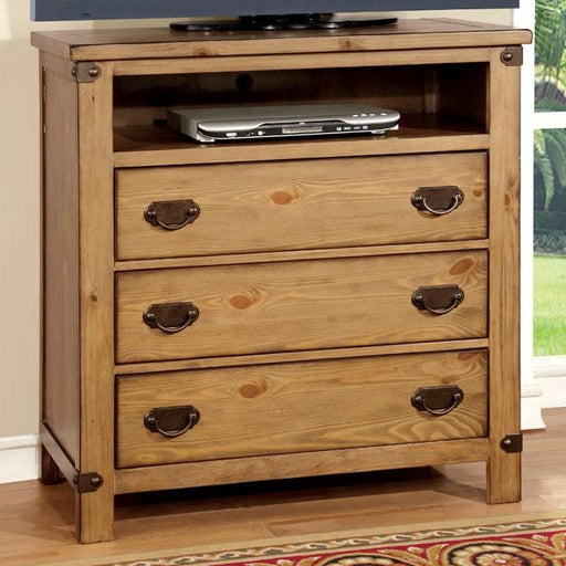 PIONEER Weathered Elm Media Chest - The Mattress Center (Fresno,CA)