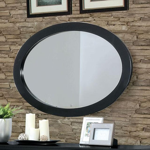 LENNART II Black Oval Mirror - The Mattress Center (Fresno,CA)
