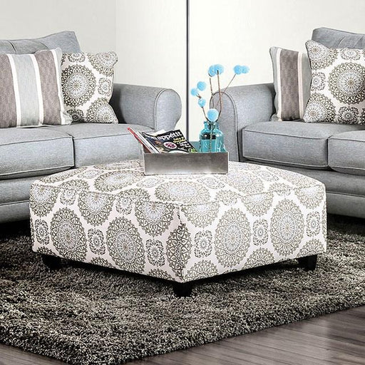 Misty Ivory/Pattern Ottoman - The Mattress Center (Fresno,CA)