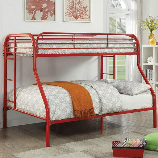 Opal Red Twin/Full Bunk Bed - The Mattress Center (Fresno,CA)