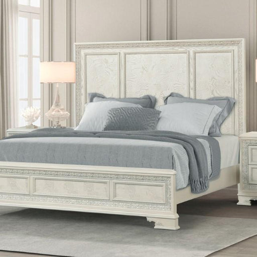 Stella Mia 4 Pc 5 Pc Queen Bedroom Set White - The Mattress Center (Fresno,CA)