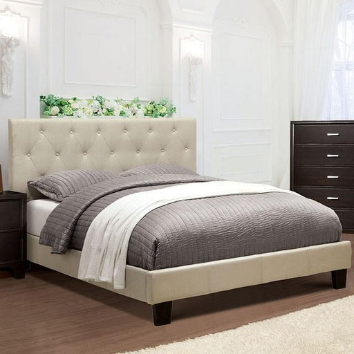 LEEROY Cal.King, E.King, & Full Bed Ivory & Gray - The Mattress Center (Fresno,CA)