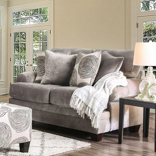 Bonaventura Gray/Pattern Love Seat - The Mattress Center (Fresno,CA)