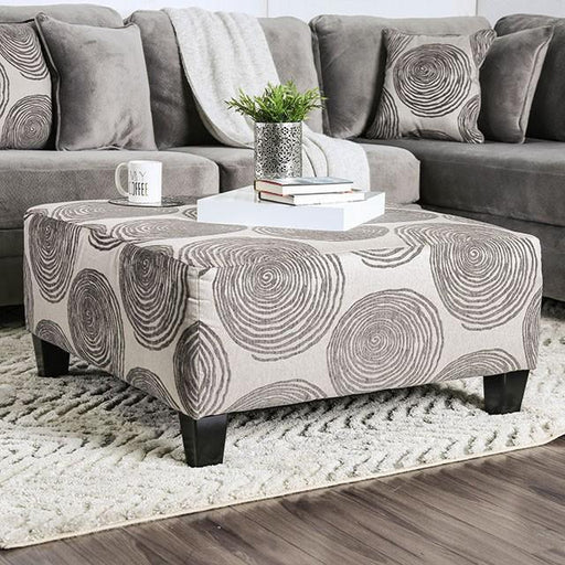 Bonaventura Gray/Pattern Ottoman - The Mattress Center (Fresno,CA)