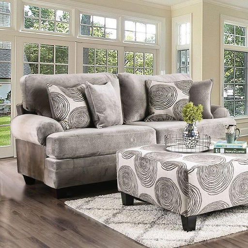 Bonaventura Gray/Pattern Sofa - The Mattress Center (Fresno,CA)