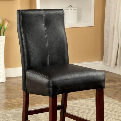 BONNEVILLE II Brown Cherry/Black Counter Ht. Chair (2/CTN) - The Mattress Center (Fresno,CA)