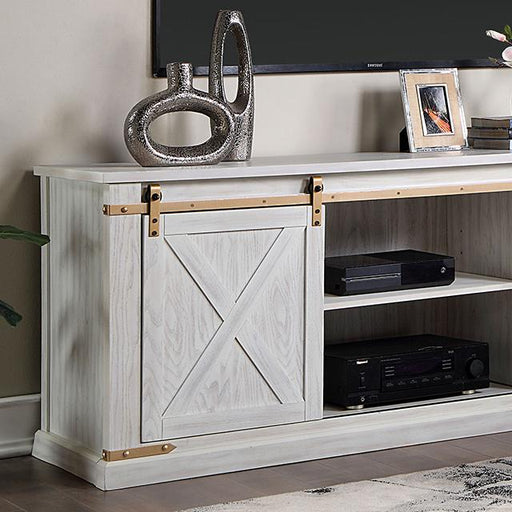 BORREGO TV Stand, Antique White - The Mattress Center (Fresno,CA)