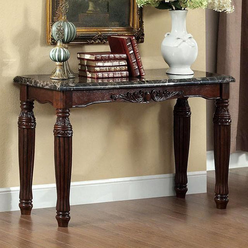Brampton Espresso/Black Faux Sofa Table - The Mattress Center (Fresno,CA)