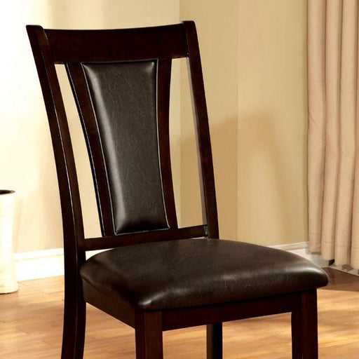 BRENT Dark Cherry/Espresso Side Chair (2/CTN) - The Mattress Center (Fresno,CA)