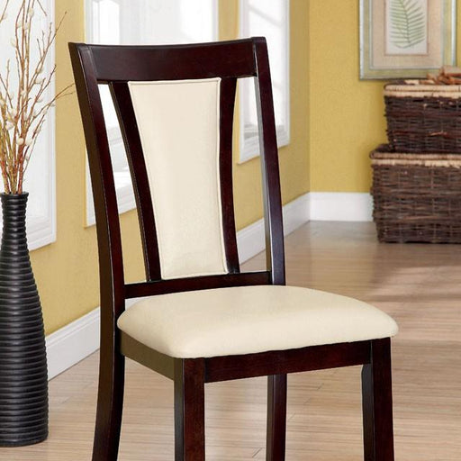 BRENT Dark Cherry/Ivory Side Chair (2/CTN) - The Mattress Center (Fresno,CA)