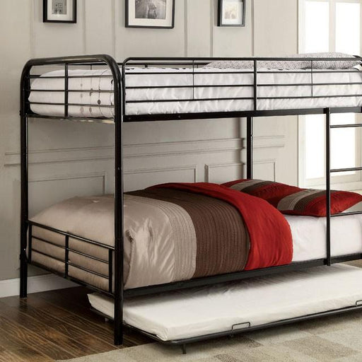 BROCKET Black Metal Full/Full Bunk Bed - The Mattress Center (Fresno,CA)