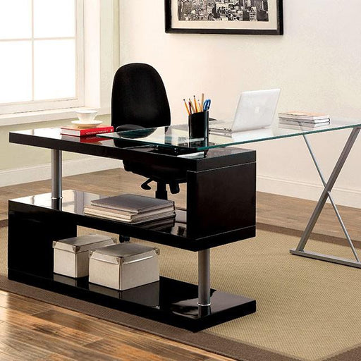 BRONWEN Black Desk - The Mattress Center (Fresno,CA)