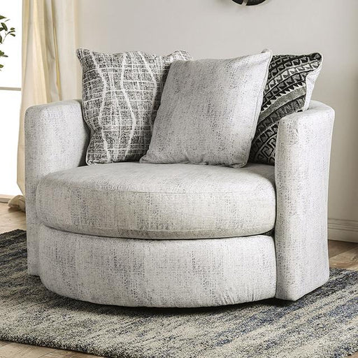 EIMEAR Swivel Chair, Off-white/Black - The Mattress Center (Fresno,CA)