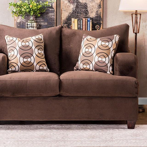 WESSINGTON Chocolate Love Seat - The Mattress Center (Fresno,CA)