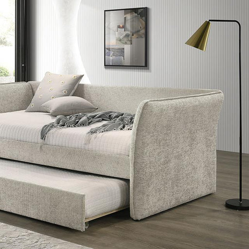 Yuri Twin Daybed w/ Trundle Beige - The Mattress Center (Fresno,CA)