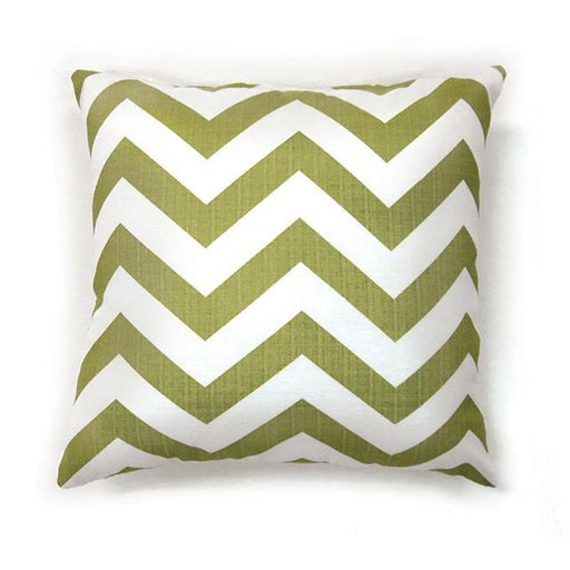 ZOE 18" X 18" Pillow, Green Chevron (2/CTN) - The Mattress Center (Fresno,CA)