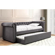 LEANNA Gray Full Daybed w/ Trundle, Gray - The Mattress Center (Fresno,CA)