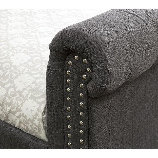 LEANNA Gray Daybed w/ Trundle, Gray - The Mattress Center (Fresno,CA)
