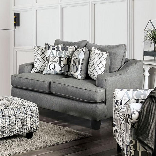 Verne Bluish Gray Love Seat - The Mattress Center (Fresno,CA)