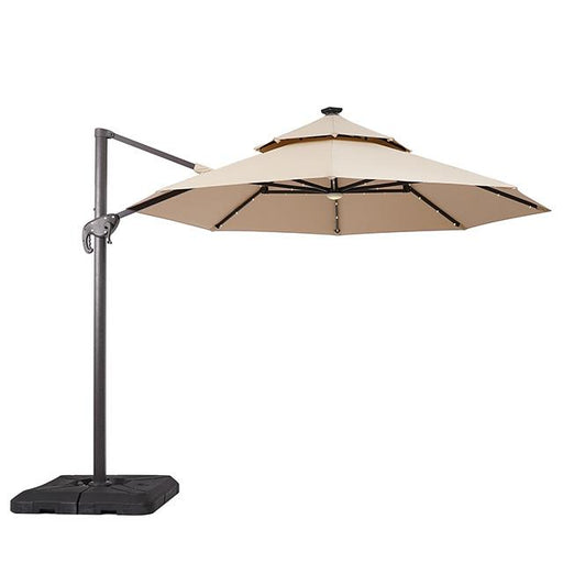 Nuti 10 Ft Round Umbrella w/ LED Light + 37" Large Base - The Mattress Center (Fresno,CA)