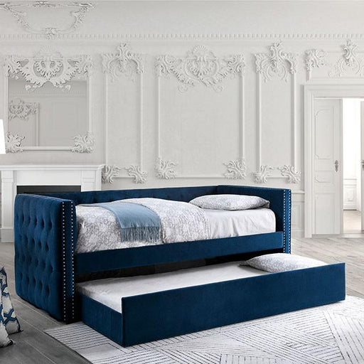 Susanna Navy Daybed w/ Trundle, Navy - The Mattress Center (Fresno,CA)