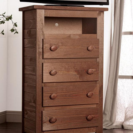 Lea Mahogany Media Chest - The Mattress Center (Fresno,CA)