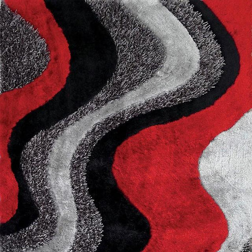 Vancouver Black/Gray/Red 5' X 7' Area Rug - The Mattress Center (Fresno,CA)