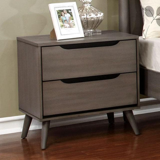 Lennart Gray Night Stand - The Mattress Center (Fresno,CA)