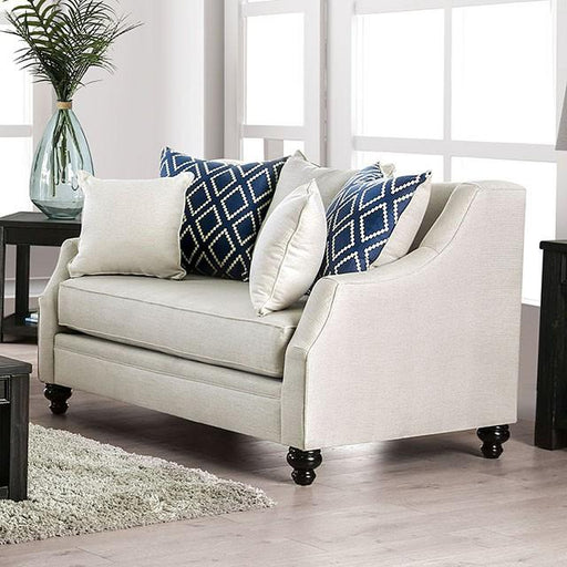 Nefyn Ivory Love Seat - The Mattress Center (Fresno,CA)