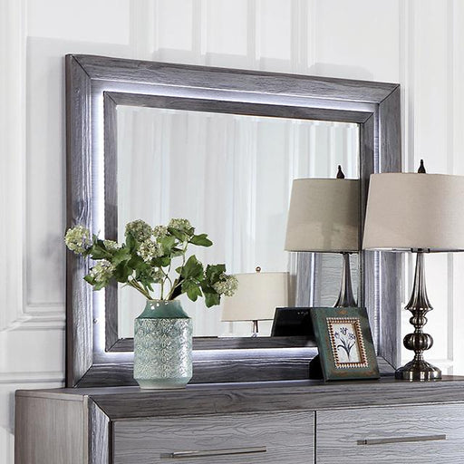 RAIDEN Mirror w/ LED, Gray - The Mattress Center (Fresno,CA)
