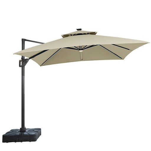 Sano 10 Ft Square Umbrella w/ Double Top w/ LED Light + 37" Large Base - The Mattress Center (Fresno,CA)