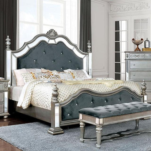 Azha Silver/Gray Cal.King & Queen Bed - The Mattress Center (Fresno,CA)