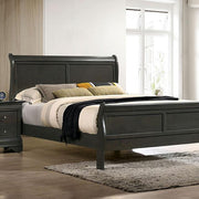Louis Philippe E.King Bed Black, Cherry, & Gray - The Mattress Center (Fresno,CA)
