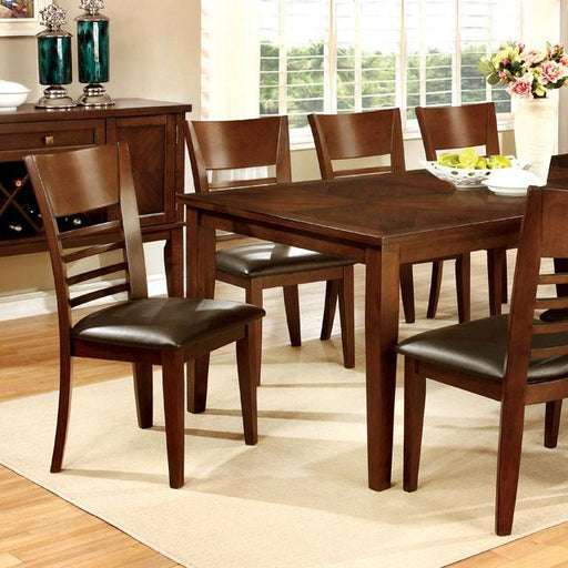 HILLSVIEW I Brown Cherry 78" Dining Table w/ 18" Leaf - The Mattress Center (Fresno,CA)