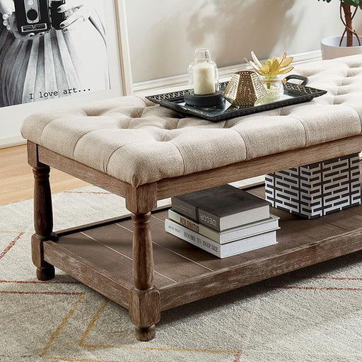 Tanya Beige Bench - The Mattress Center (Fresno,CA)