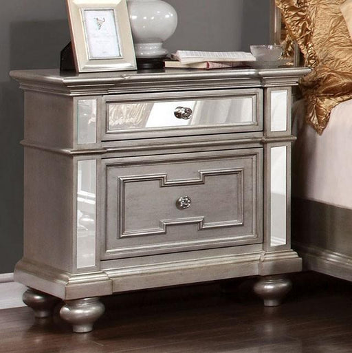 Salamanca Silver Night Stand - The Mattress Center (Fresno,CA)